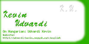 kevin udvardi business card